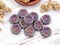 *10* 14mm Metallic Volcano Washed Opaque Purple Silk Hawaiian Flower Beads